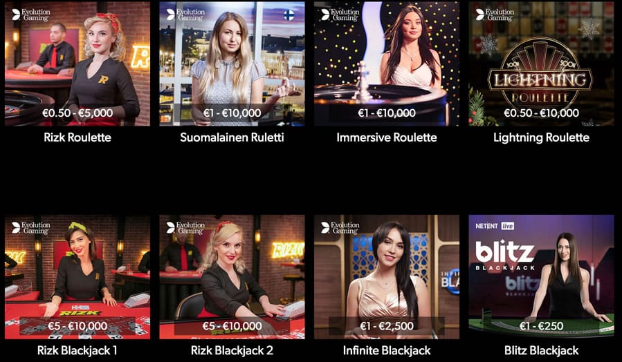 Rizk Casino Livepelit