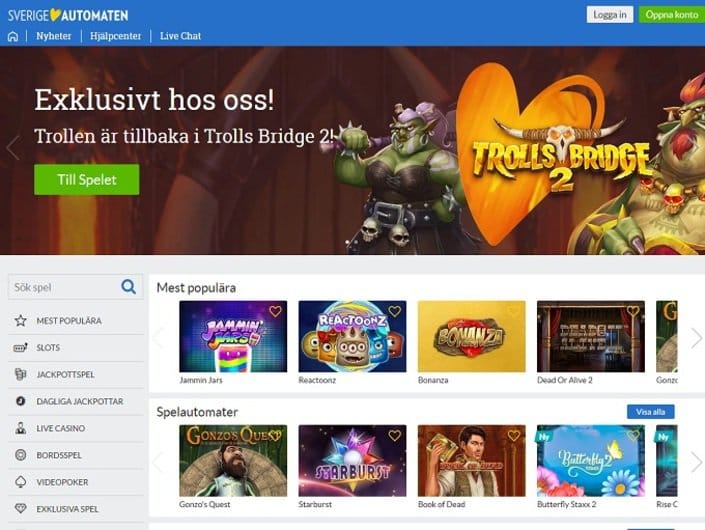 Sverigeautomaten säkerhet och licens